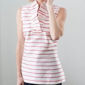 Devon Baer Breton Stripe Ruffle Tank